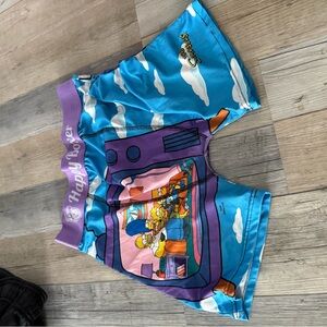 Kids Swim Trunks - Blue and Purple
